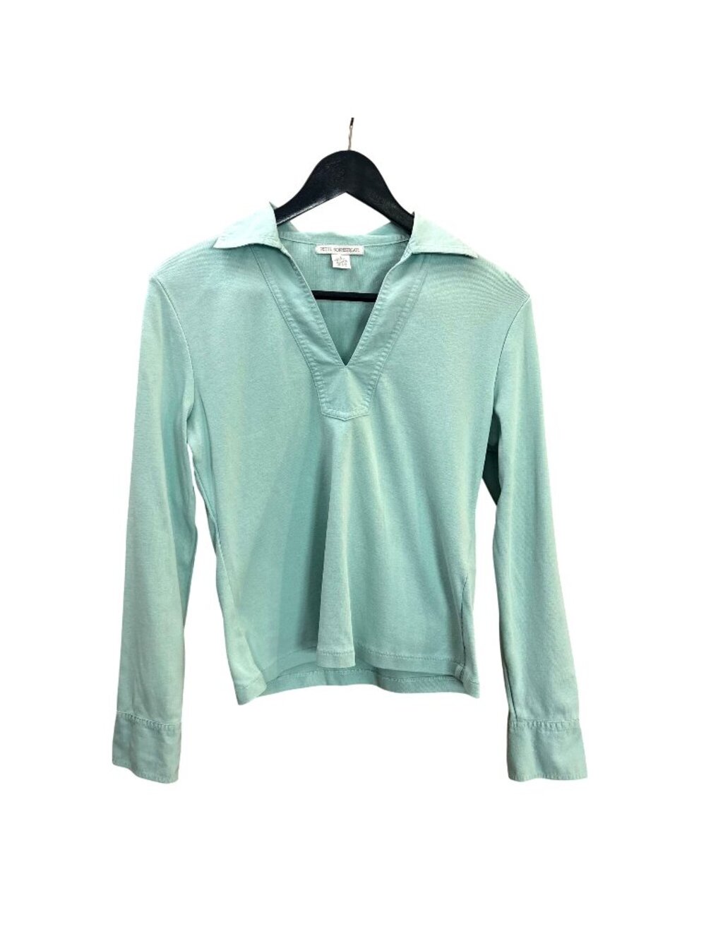 Vintage Y2K Blue Long Sleeve Collared Top Small